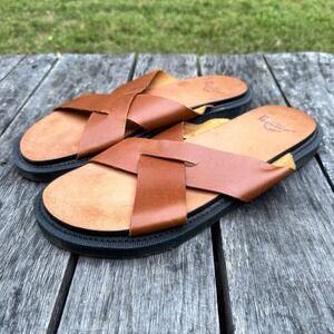 Dr Martens Men's Platt Sandals Size 13 Brown Leather EUC